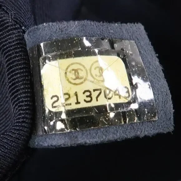 💎✨BEAUTIFUL✨💎Authentic CHANEL CC Boy Chain Shoulder Bag Dark Blue - Picture 8 of 16